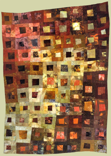 Image of quilt titled “Red Rock Canyon I” by Janet Kurjan 