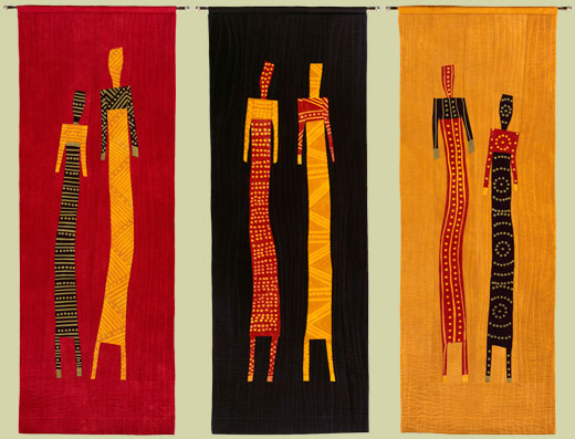 Image of quilt titled “Mimi Spirits” by Barbara Nepom 