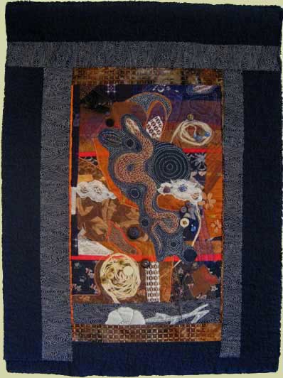 Image of quilt titled "Shaman I," by Janet Foster