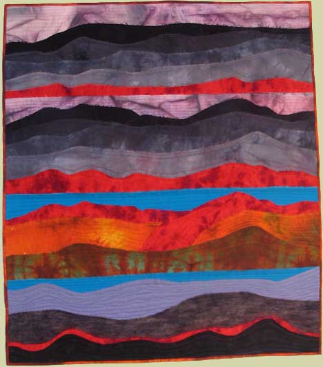 Image of quilt titled "Time and Again," by Barbara O'Steen