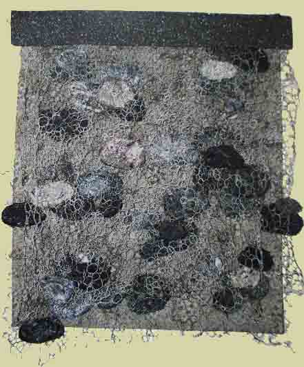 Image of quilt titled "On a Kodiak Beach," by Andi Shannon