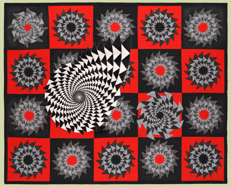 image of quilt titled "Spinning Out Spinning In I" by Helen Remick © 2008