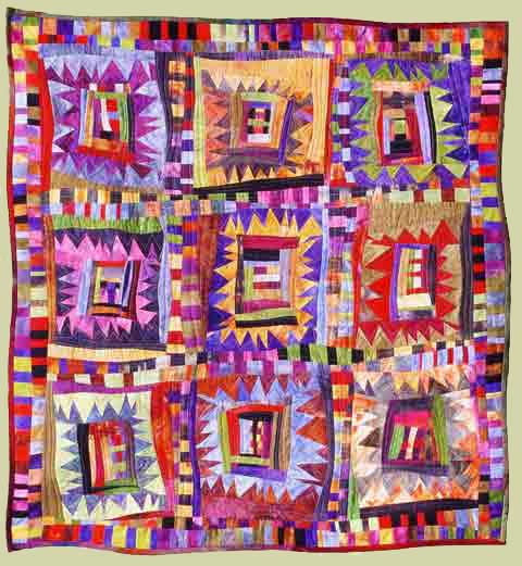 Image of quilt titled "Safe Haven?," by Louise Harris