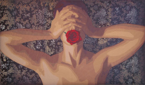 Image of quilt titled "Surprise," by Margot Lovinger
