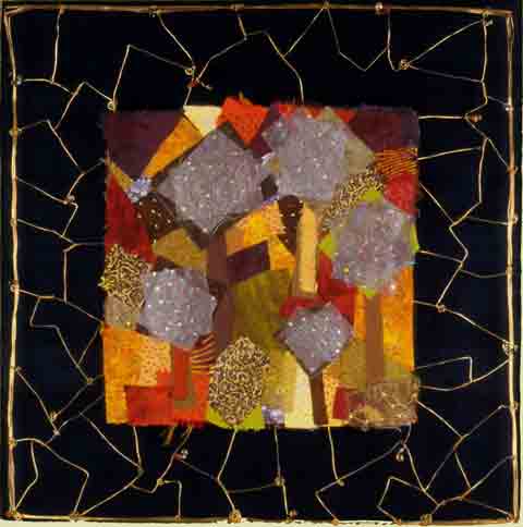 Image of quilt titled "Abbey Orchard IV," by Lynne Rigby