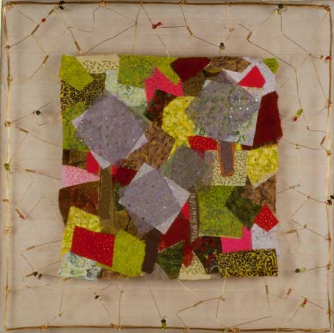 Image of quilt titled "Abbey Orchard V," by Lynne Rigby