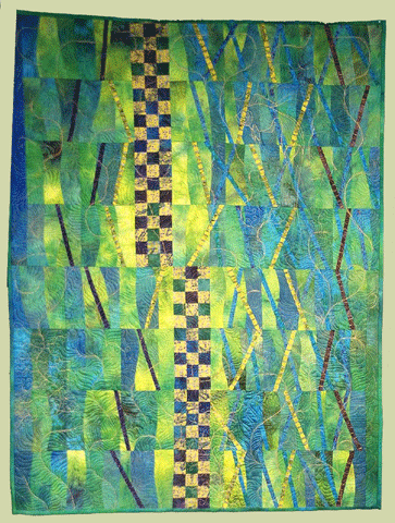 image of quilt titled "Pilings" by Carol Olsen © 2006