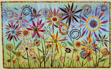 image of quilt titled"Flower Garden I" by Lynn Woll © 2007