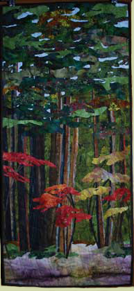 Image of "Fall at Lake Cushman" quilt by Melodie Bankers