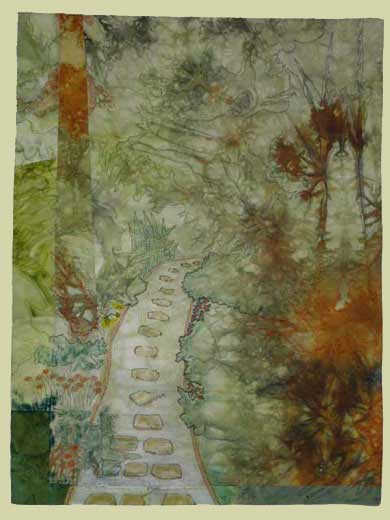 Image of "Garden Sketch 3" quilt by Barbara O'Steen