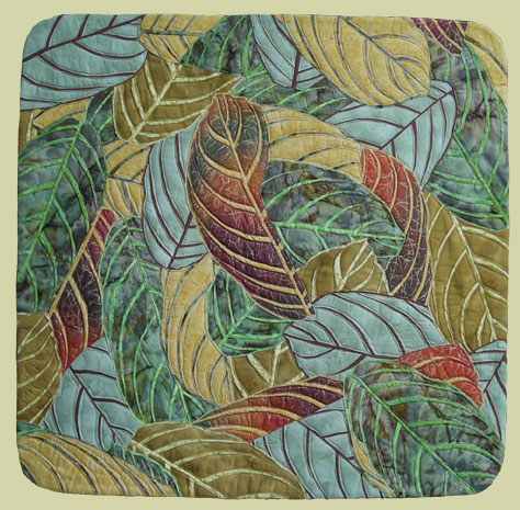Image of quilt titled “Fallen Leaves” by Marlene Schurr 
