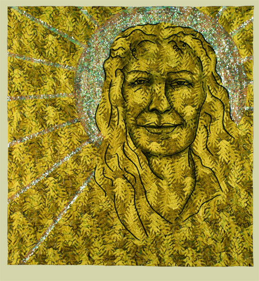 Image of quilt titled “Woodland Spirit” by Patti Shaw 