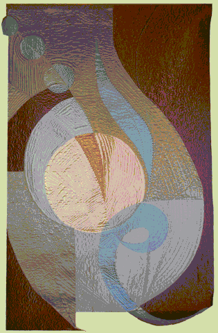 Image of quilt titled "Silk Moon Shadow Dance" by Susan Juntunen