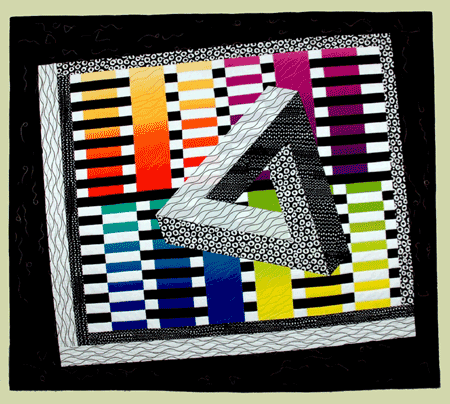 image of quilt titled "Illusions I" by Barbara Fox © 2009
