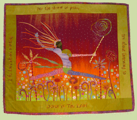 image of quilt titled "Dance in the Rain" by Lynn Woll © 2009