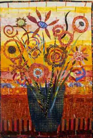 Image of "Flowers For Me I" quilt by Lynn Woll
