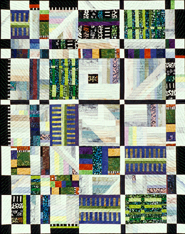 image of quilt titled "Gridwork 1" by Barbara Fox