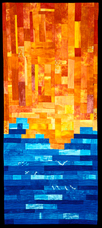 image of quilt titled "Green Flash" by Lorraine Edmond © 2005