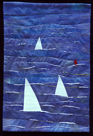 image of quilt titled "Red, Right, Returning" by Jo Van Patten © 2005