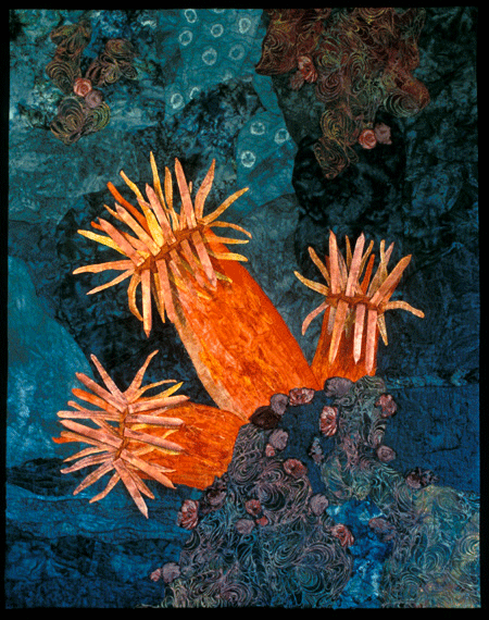 image of quilt titled "Flowers of Coral" by Donna DeShazo © 2005
