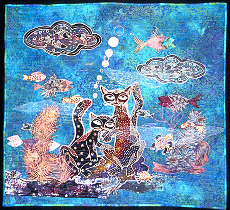 image of quilt titled "Cat Dreams" by Katy Gollahon © 2005