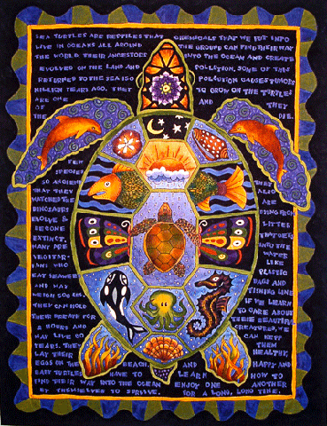 image of quilt titled "Turtle Totem" by Patty Hieb © 2005