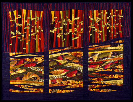 image of quilt titled "Upstream II" by Judith MacMillan © 2005