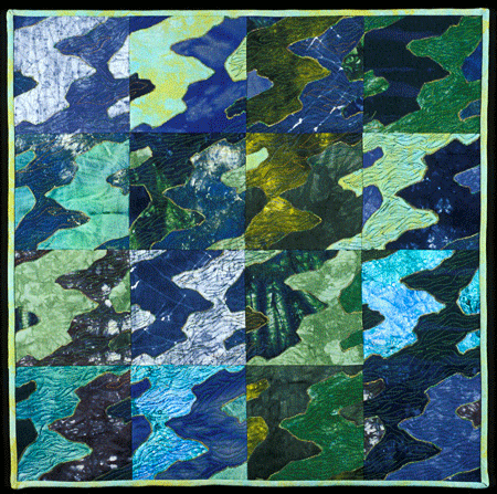 image of quilt titled "Stream and Variations" by Cameron Anne Mason © 2005