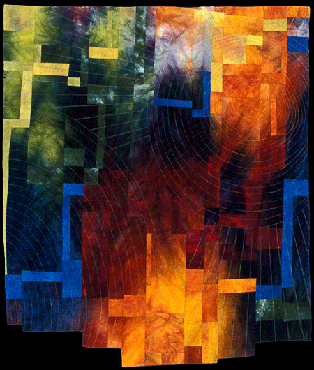 image of quilt titled "Messages from Mars: Spirit and Opportunity" by Melisse Laing © 2005