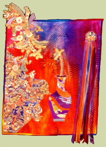 Image of quilt titled "Tiger Roaring - Chinese New Year Surprise" by Donna L. Taylor