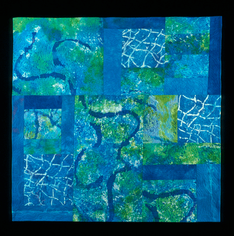 image of quilt titled "Arctic Aerial" by Lorraine Edmond