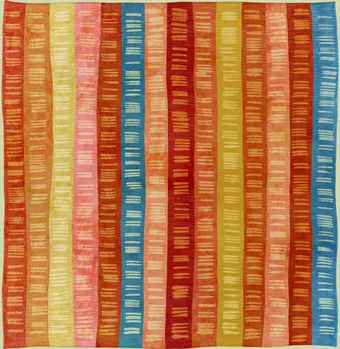 Image of "Markers" quilt by Barbara Nepom.