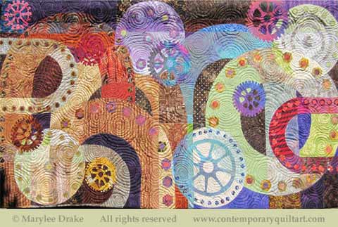Image of "Gearing Up for the Future" quilt by Marylee Drake.