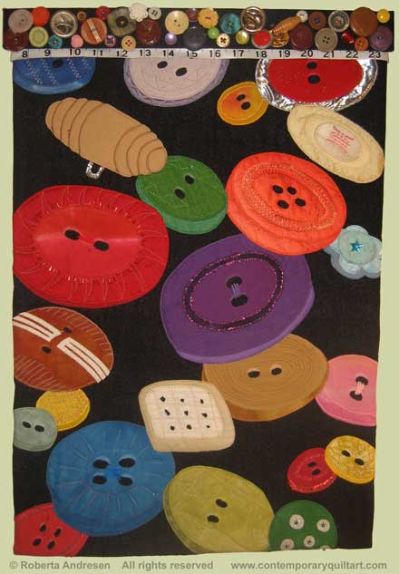 Image of "Buttons" quilt by Roberta Andresen
