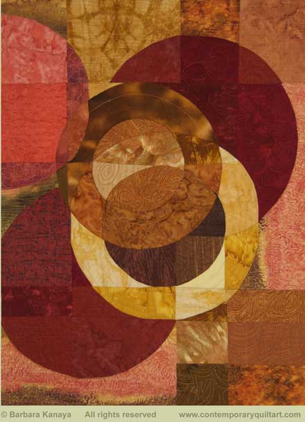 Image of "Circle Play III" quilt by Barbara Kanaya
