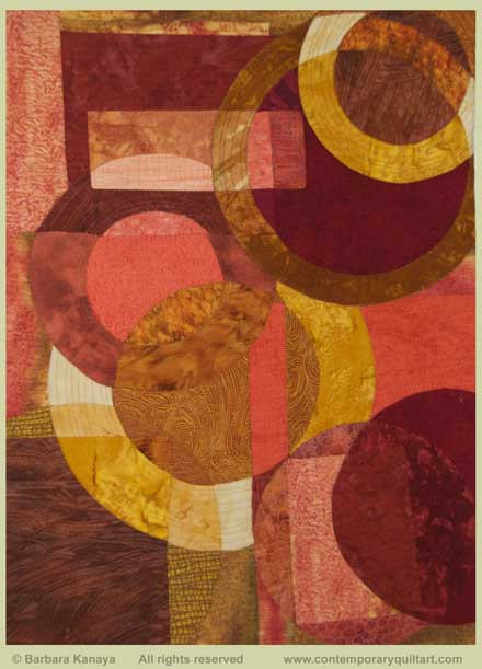 Image of "Circle Play I" quilt by Barbara Kanaya