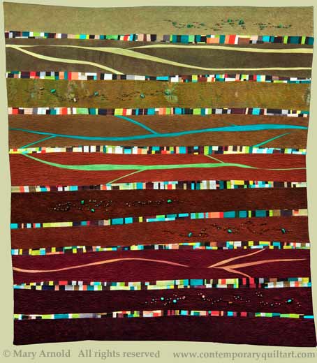 Image of "Strata" quilt by Mary Arnold
