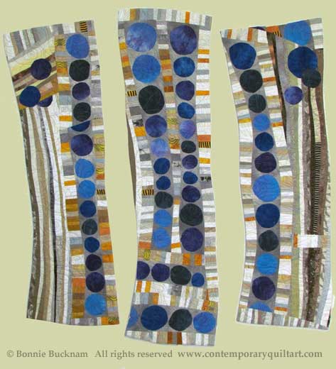 Image of "Ornamental Triptych" quilt by Bonnie Bucknam