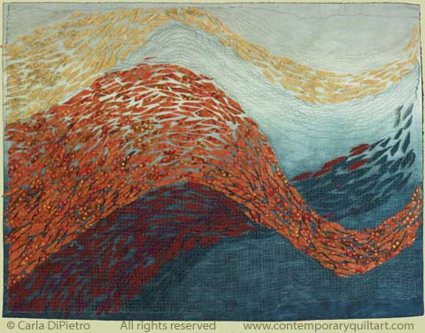 Image of "Shoaling" quilt by Carla DiPietro