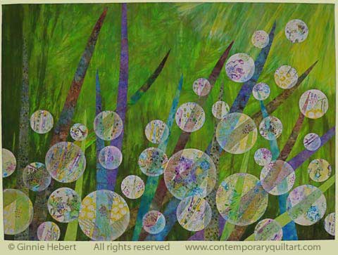 Image of "Dew Descending" quilt by Ginnie Hebert