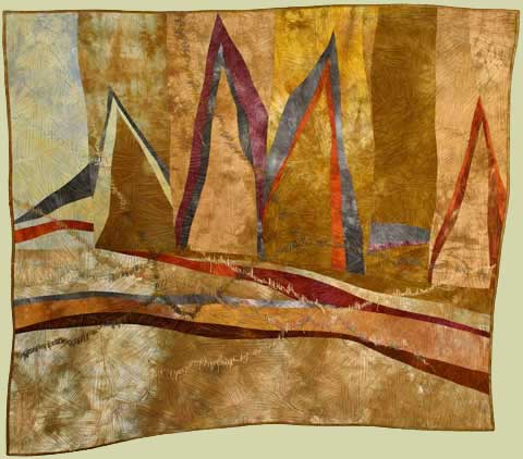 Image of quilt titled "Geology 4," by Bonnie Bucknam