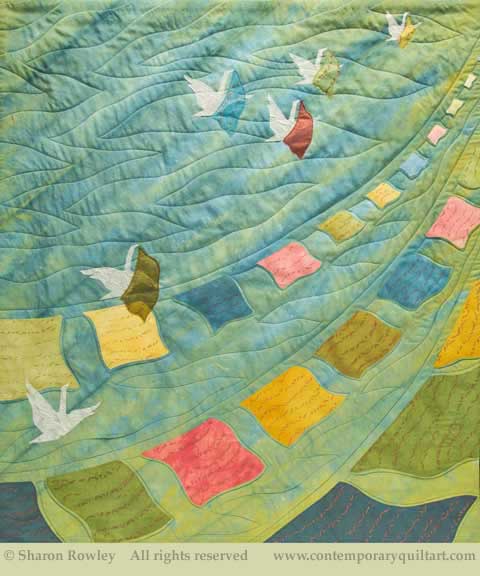 Image of "Prayers in the Wind" quilt by Sharon Rowley