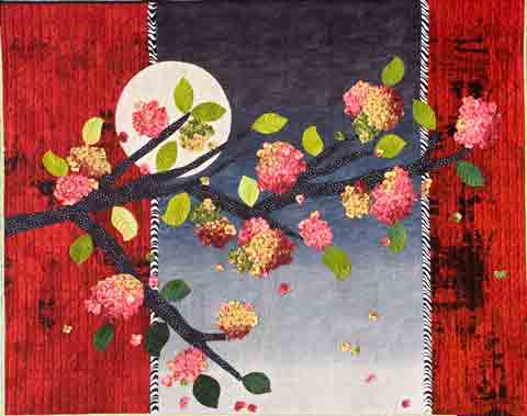 Image of "Hydrangea Branch" quilt by Mary Arnold