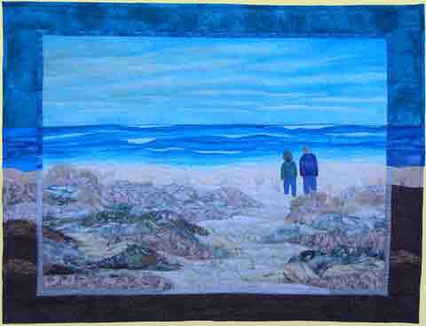Image of "Beach Walk" quilt by Sandy Bosley