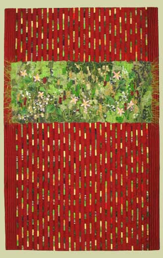 Image of "Clematis Montana" quilt by Sonia Grasvik