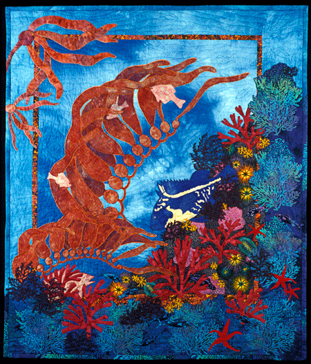 Image of "Kelp Forest" quilt by Carla Stehr
