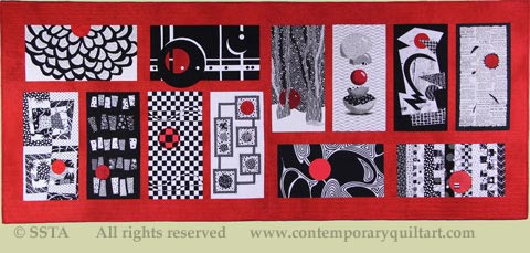 Image of "Red Dot (Red One)" quilt by SSTA group