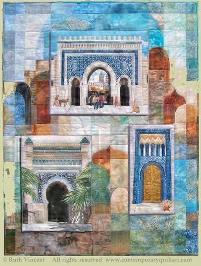 Image of "Portals: Morocco - 1" quilt by Ruth Vincent