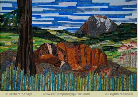 Image of “Naches Valley of Peace” quilt by Barbara Kanaya